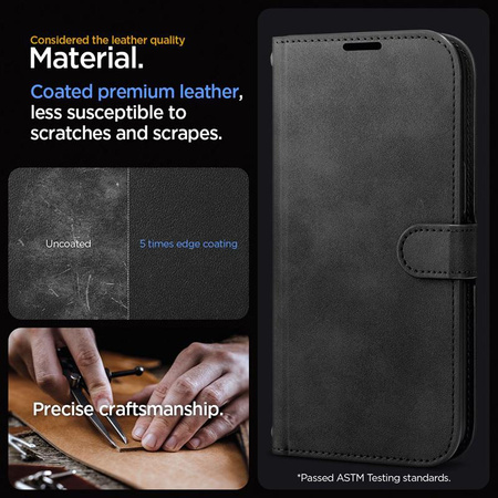 Spigen Wallet S Pro - Etui do iPhone 15 Pro Max (Czarny)