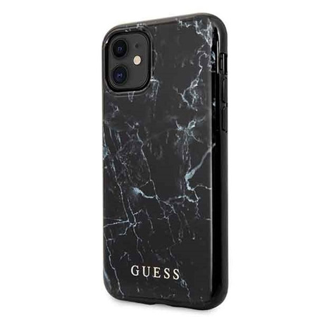 Guess Marble - Etui iPhone 11 (czarny)