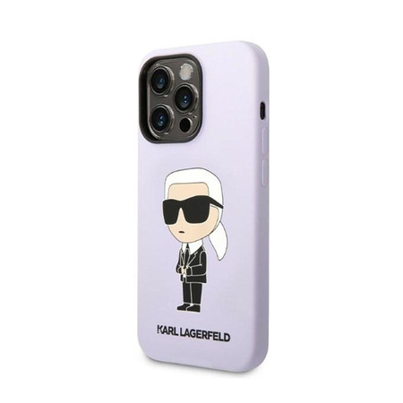 Karl Lagerfeld Silicone NFT Ikonik - Etui iPhone 14 Pro (fioletowy)