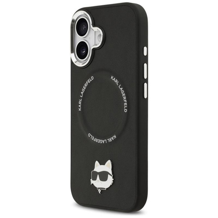 Karl Lagerfeld Choupette Pin MagSafe - Etui iPhone 17 (czarny)