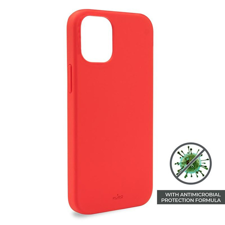 PURO ICON Cover - Etui iPhone 12 / iPhone 12 Pro z ochroną antybakteryjną (czerwony)