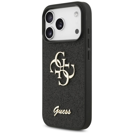 Guess Fixed Glitter Big 4G - Etui do iPhone 17 Pro (czarny)