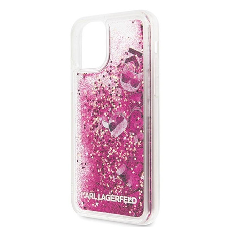Karl Lagerfeld Glitter Liquid Floatting Charms - Etui iPhone 11 Pro (Pink Floatting Charms)