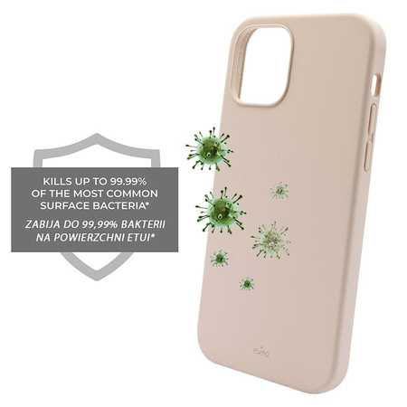 PURO ICON Cover - Etui iPhone 12 Pro Max z ochroną antybakteryjną (piaskowy róż)