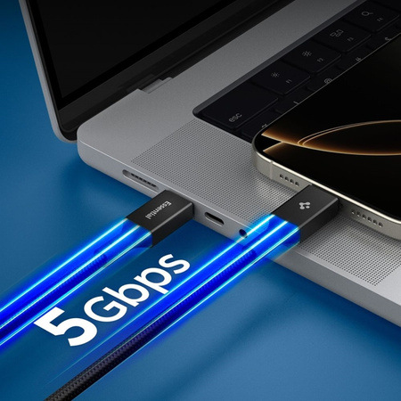 Spigen EB10010CC Essential - Kabel USB-C do USB-C PD 100W 1m (Czarny)