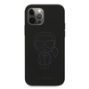 Karl Lagerfeld Silicone Ikonik Outline - Etui iPhone 12 / iPhone 12 Pro (czarny)