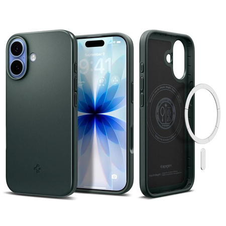 Spigen Thin Fit Mag MagSafe - Etui do iPhone 17 (Abyss Green)