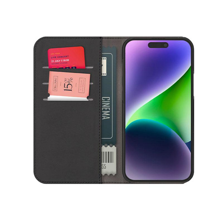 PURO Wallet Detachable - Etui 2w1 iPhone 15 Pro (czarny)