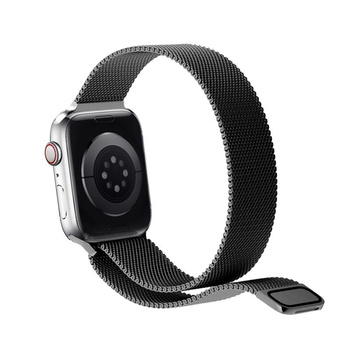 Puro Milanese Magnetic Band - Pasek ze stali nierdzewnej do Apple Watch 42/44/45 mm (czarny)