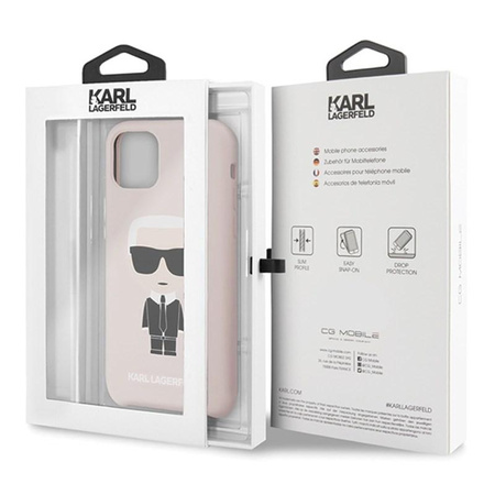 Karl Lagerfeld Fullbody Silicone Iconic - Etui iPhone 11 (Pink)