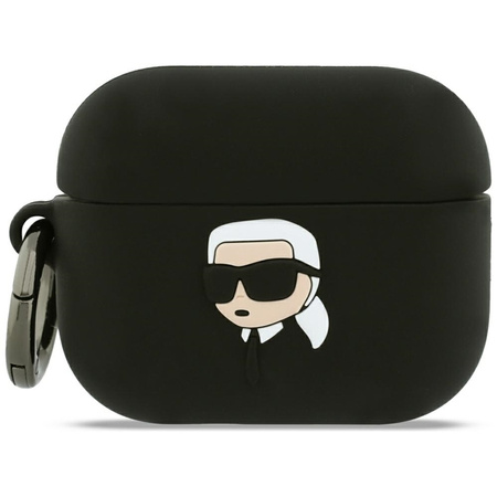 Karl Lagerfeld Silicone Karl Head 3D - Etui AirPods Pro 3 (czarny)