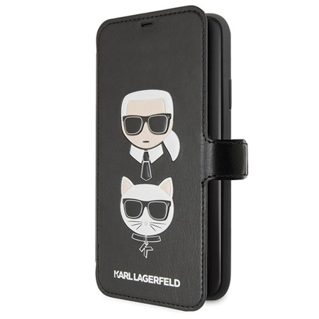 Karl Lagerfeld Booktype - Etui iPhone 11 Pro Max z kieszeniami na karty (Black)