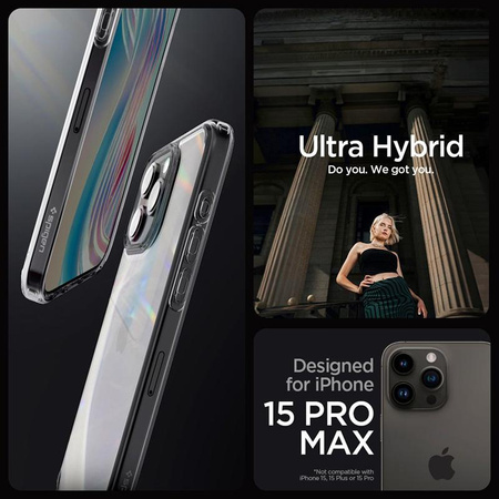 Spigen Ultra Hybrid - Etui do iPhone 15 Pro Max (Space Crystal)