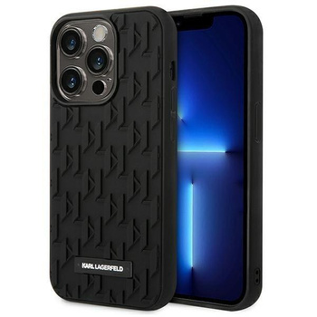 Karl Lagerfeld Monogram 3D Pattern - Etui iPhone 14 Pro (czarny)