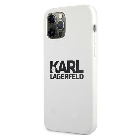 Karl Lagerfeld Silicone Stack Logo - Etui iPhone 12 / iPhone 12 Pro (biały)