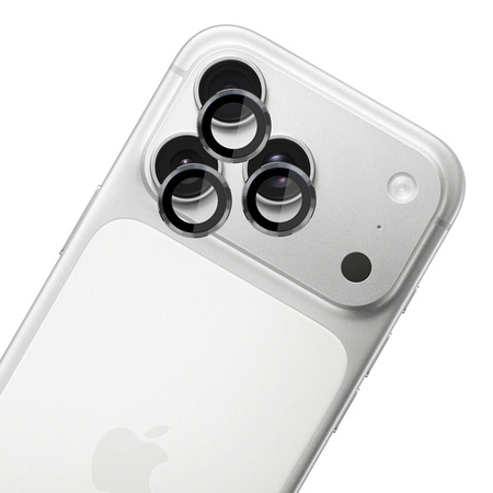 3mk Lens Protection Pro - Szkło na obiektyw aparatu iPhone 17 Pro / iPhone 17 Pro Max (Titanium Gray)
