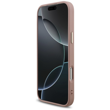 Guess Fixed Glitter Big 4G Metal Frame - Etui iPhone 17 Pro Max (różowy)