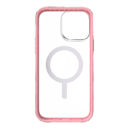Speck Presidio Perfect-Clear with Impact Geometry + MagSafe - Etui iPhone 13 Pro Max z powłoką MICROBAN (Clear/Rosy Pink)