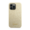 Guess Glitter Flakes Metal Logo Case – Etui iPhone 14 Pro Max (złoty)