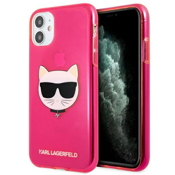 Karl Lagerfeld Choupette Head - Etui iPhone 11 (fluo różowy)