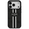 Guess 4G Printed Stripes MagSafe - Etui iPhone 17 Pro (czarny)