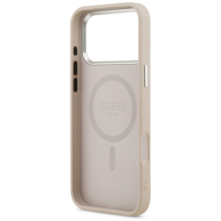 Guess Triangle Logo MagSafe - Etui iPhone 17 Pro (różowy)