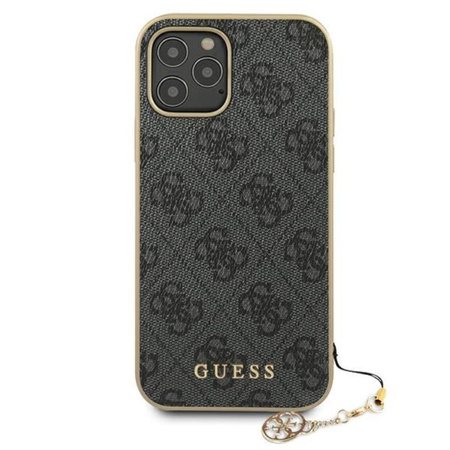 Guess 4G Charms Collection - Etui iPhone 12 / iPhone 12 Pro (szary)