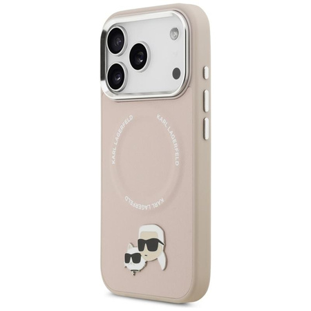 Karl Lagerfeld Karl & Choupette Pins MagSafe - Etui iPhone 17 Pro Max (różowy)