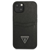 Guess Saffiano Double Card Triangle - Etui iPhone 13 (czarny)