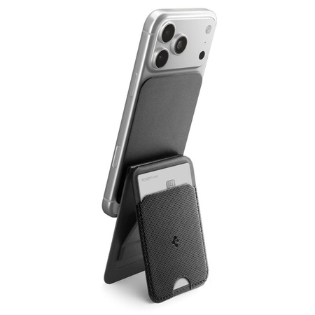 Spigen S314-3 Slim Fold Tripod MagSafe - Portfel magnetyczny z funkcją standu (Czarny)
