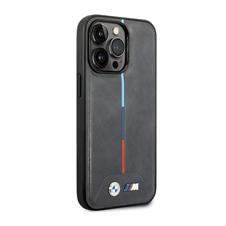 BMW Quilted Tricolor - Etui iPhone 14 Pro (szary)