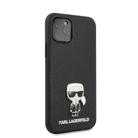 Karl Lagerfeld Saffiano with Pin Ikonik - Etui iPhone 11 Pro Max (black)