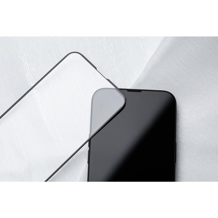 Moshi AirFoil Pro - Elastyczne szkło hybrydowe iPhone 13 / iPhone 13 Pro (czarna ramka)