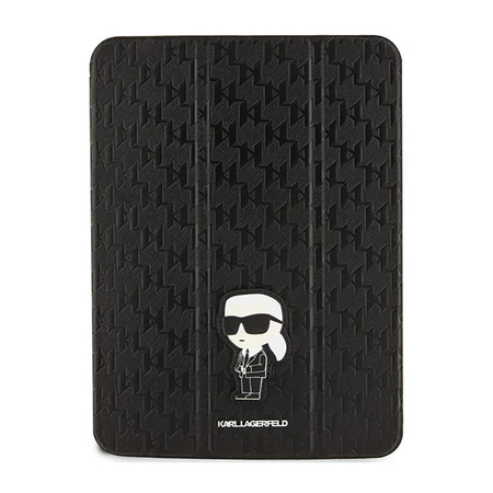 Karl Lagerfeld Folio Magnet Allover Saffiano Monogram NFT Ikonik - Etui iPad 10.9" (2022) (Czarny)