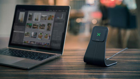 XVIDA (POWER 2) Wireless Charging Desk Stand - Ładowarka indukcyjna Qi 7.5W na biurko, aluminium (czarny)