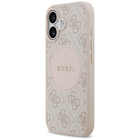 Guess 4G Circle Classic Logo MagSafe - Etui iPhone 17 (różowy)