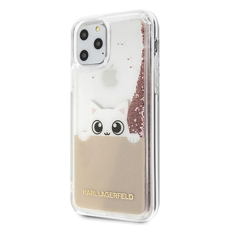Karl Lagerfeld K-Peek A Boo - Etui iPhone 11 Pro (Glitter Pink Gold)