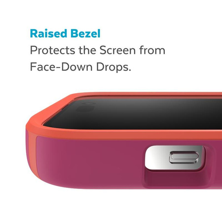 Speck CandyShell Pro + MagSafe - Etui iPhone 14 Pro z powłoką MICROBAN (Digital Pink / Energy Red)