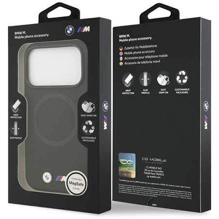 BMW M FW Metal Logo MagSafe - Etui iPhone 17 Pro (czarny)