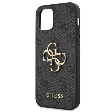 Guess 4G Big Metal Logo - Etui iPhone 12 mini (szary)