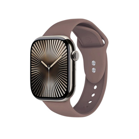 Crong Liquid - Pasek do Apple Watch 44/45/46/49 mm (brązowy)
