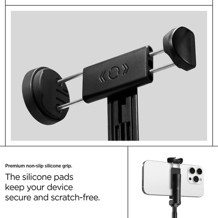 Spigen S541W Bluetooth Selfie Stick Tripod - Statyw na smartfon / uchwyt selfie stick (Black)