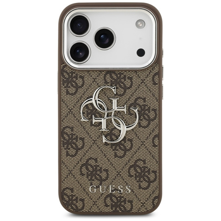 Guess 4G Big 4G Classic Logo - Etui iPhone 17 Pro (brązowy / srebrny)