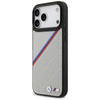 BMW M Tricolor Metal Logo MagSafe - Etui iPhone 17 Pro Max (szary)