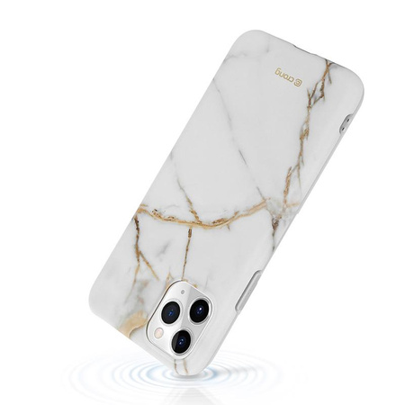 Crong Marble Case – Etui iPhone 11 Pro (biały)