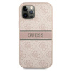 Guess 4G Printed Stripe – Etui iPhone 12 Pro Max (różowy)