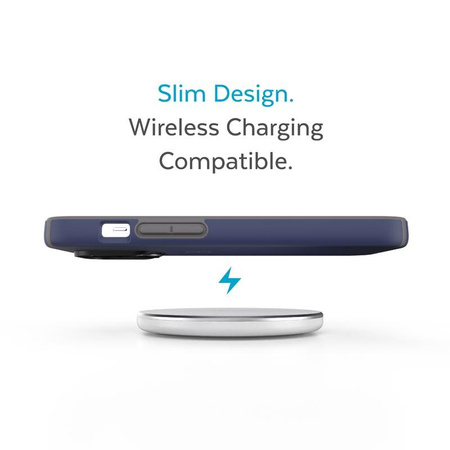 Speck CandyShell Pro - Etui iPhone 14 Pro z powłoką MICROBAN (Prussian Blue / Cloudy Grey)