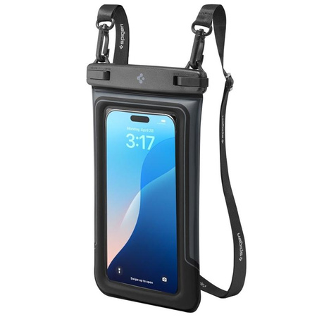 Spigen A611P Universal Waterproof Float Case 2-Pack - Etui wodoodporne do smartfonów do 6.9" (2 sztuki) (Matte Black)