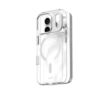 Moshi iGlaze MagSafe - Etui iPhone 17 Pro (Luna Silver)
