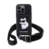 Karl Lagerfeld Crossbody NFT Saffiano Monogram Choupette - Etui iPhone 14 Pro (Czarny)